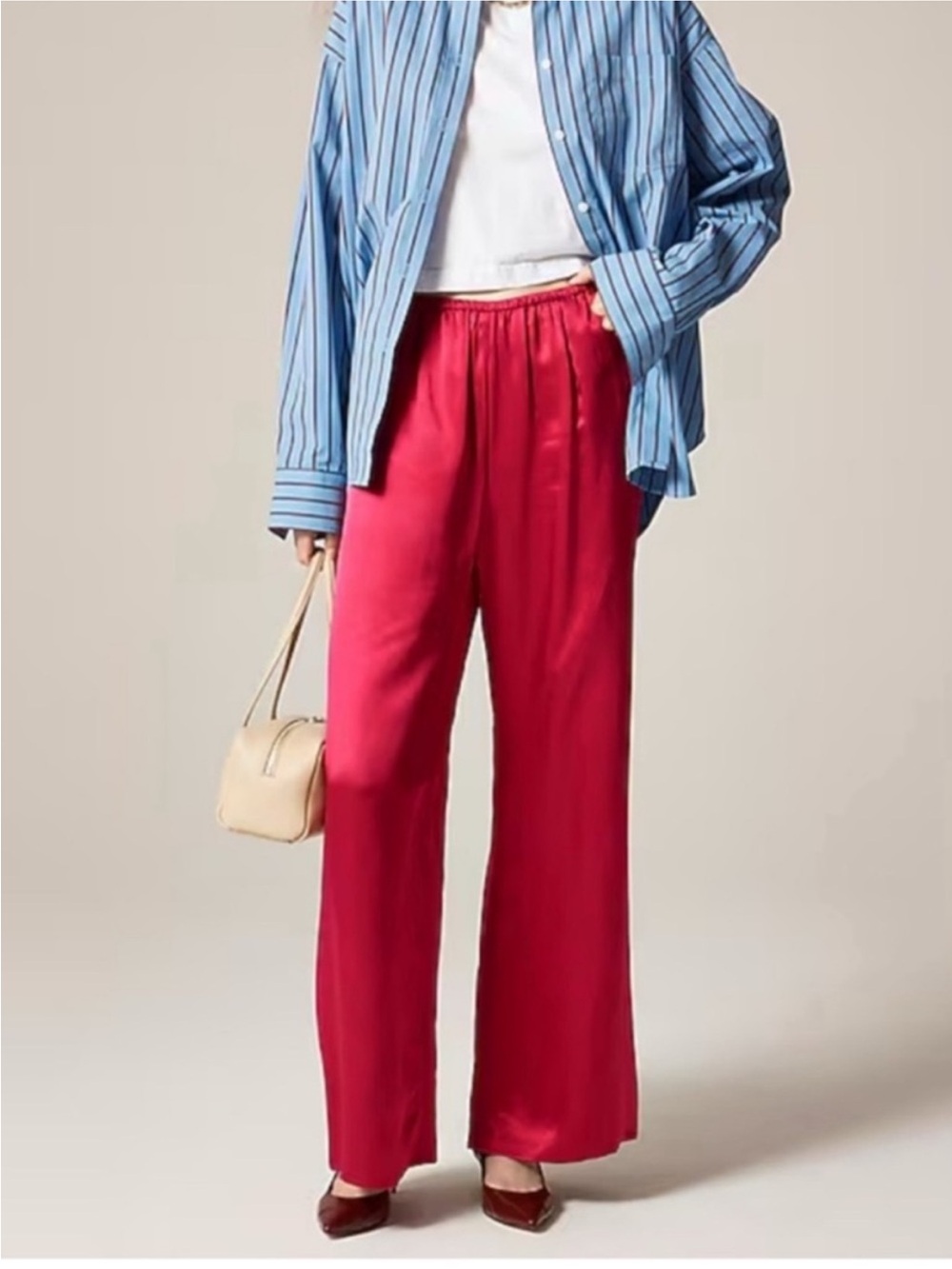 J. Crew Cosmo pant in luster charmeuse